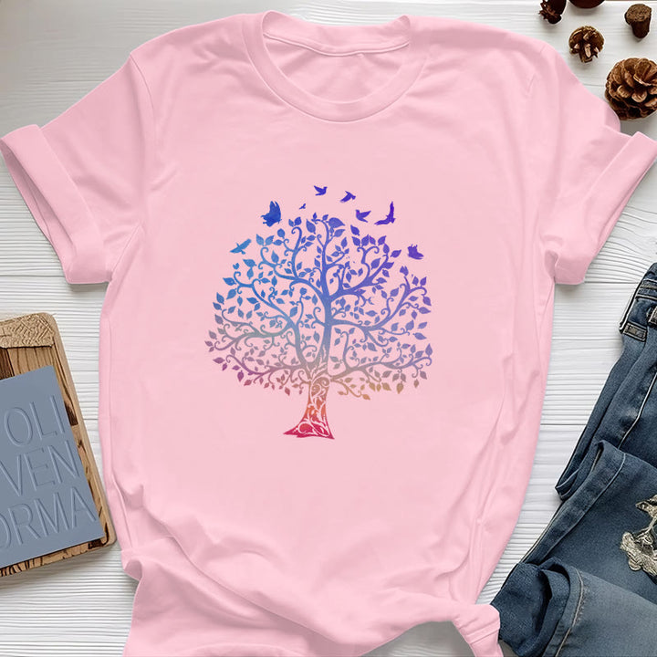 T-shirt imprimé « Arbre de vie » avec le logo Olivenorma