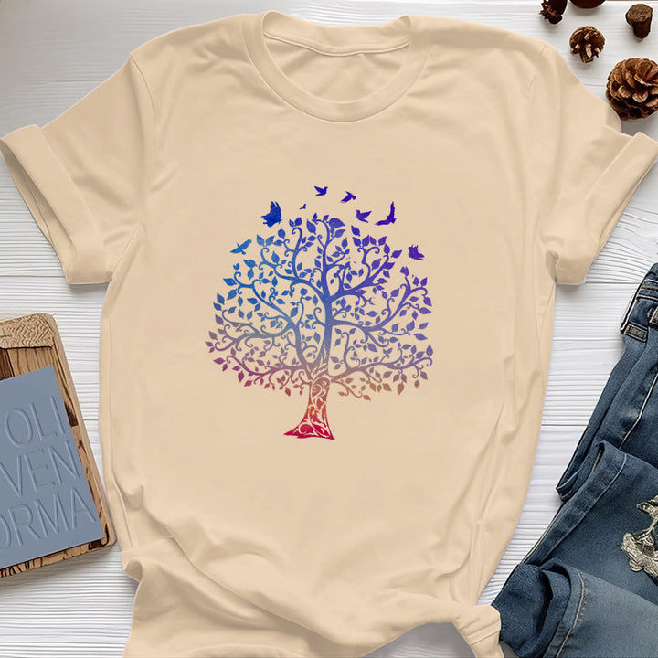 T-shirt imprimé « Arbre de vie » avec le logo Olivenorma