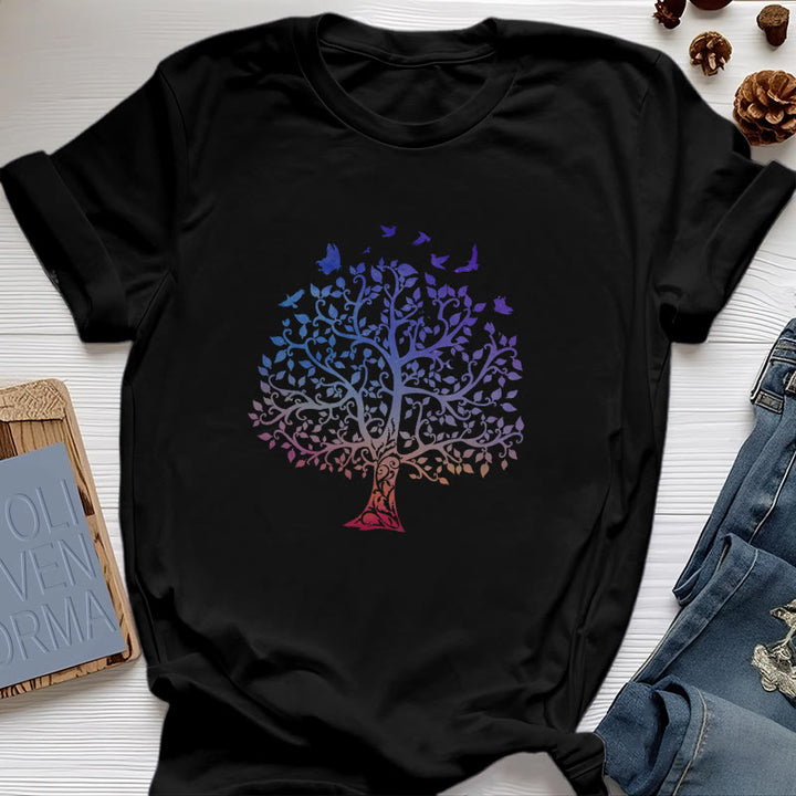 T-shirt imprimé « Arbre de vie » avec le logo Olivenorma