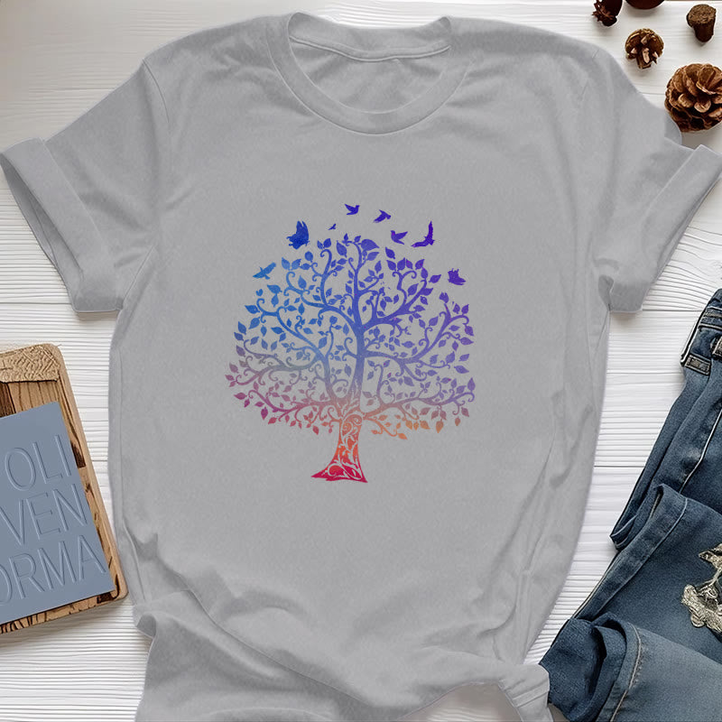 T-shirt imprimé « Arbre de vie » avec le logo Olivenorma