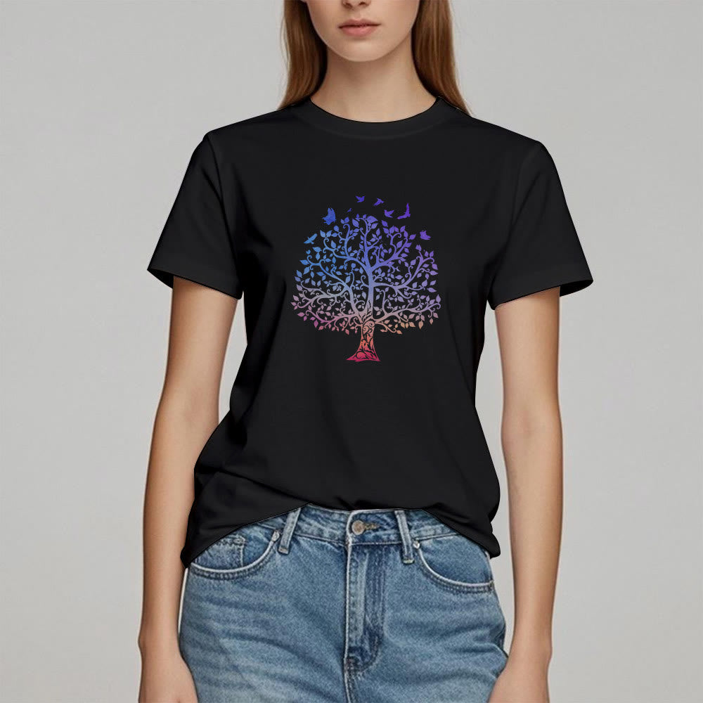 T-shirt imprimé « Arbre de vie » avec le logo Olivenorma