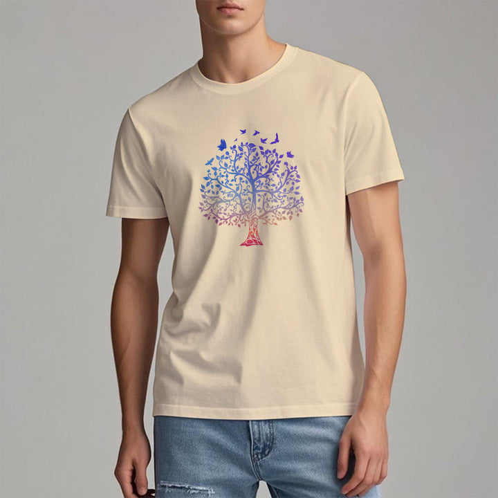 T-shirt imprimé « Arbre de vie » avec le logo Olivenorma