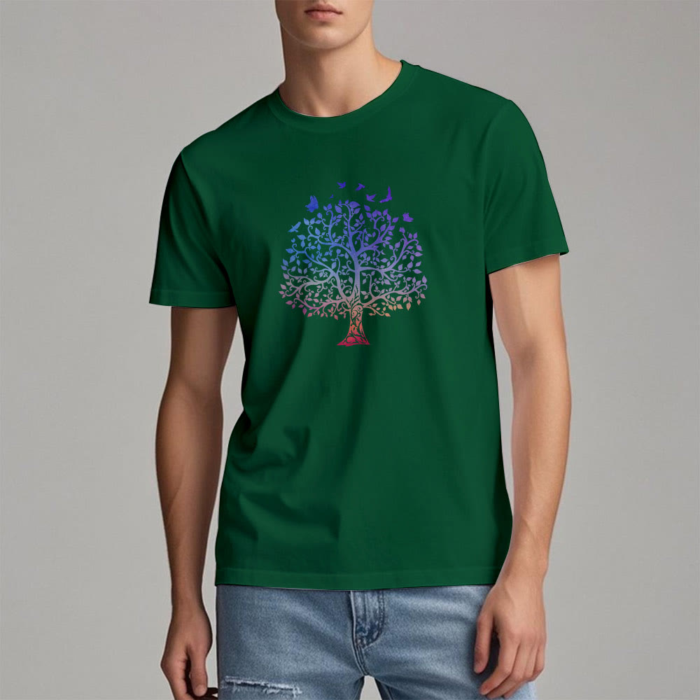 T-shirt imprimé « Arbre de vie » avec le logo Olivenorma