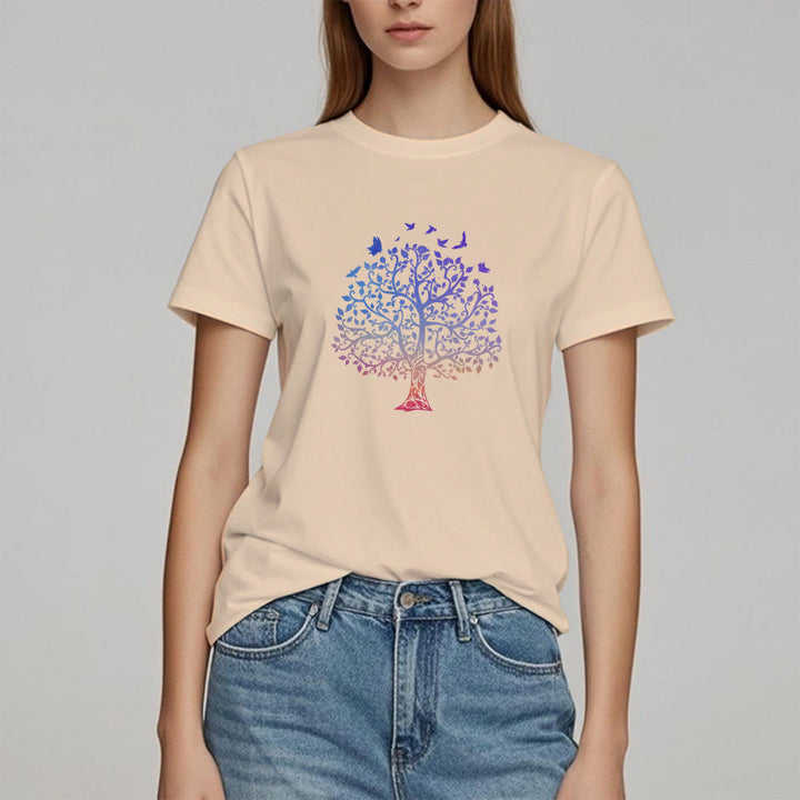 T-shirt imprimé « Arbre de vie » avec le logo Olivenorma