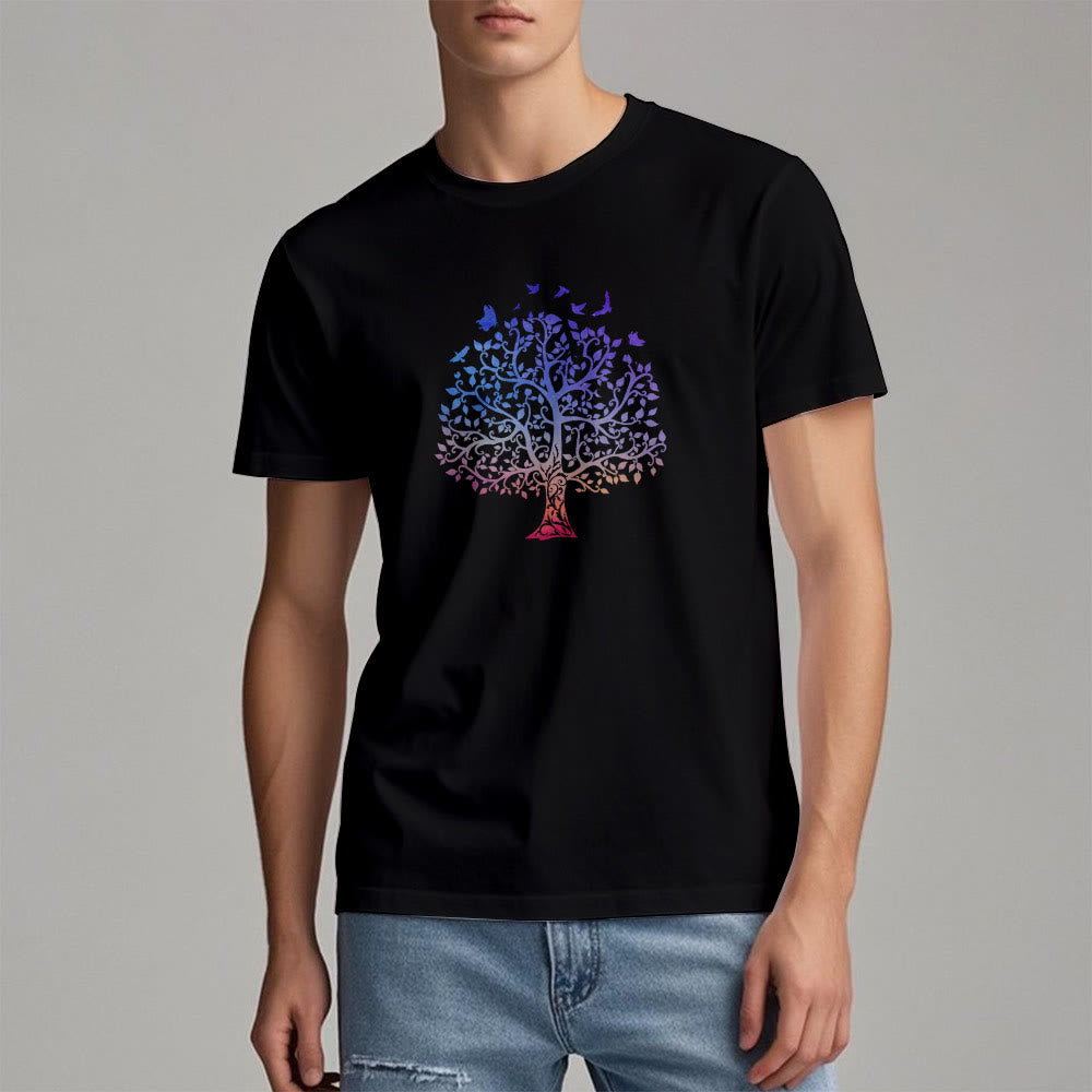 T-shirt imprimé « Arbre de vie » avec le logo Olivenorma