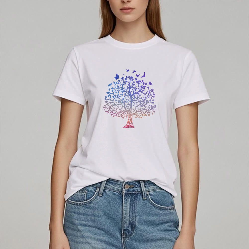T-shirt imprimé « Arbre de vie » avec le logo Olivenorma