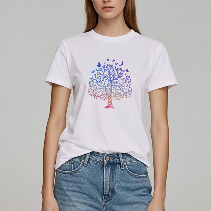 T-shirt imprimé « Arbre de vie » avec le logo Olivenorma