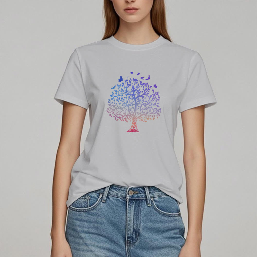 T-shirt imprimé « Arbre de vie » avec le logo Olivenorma