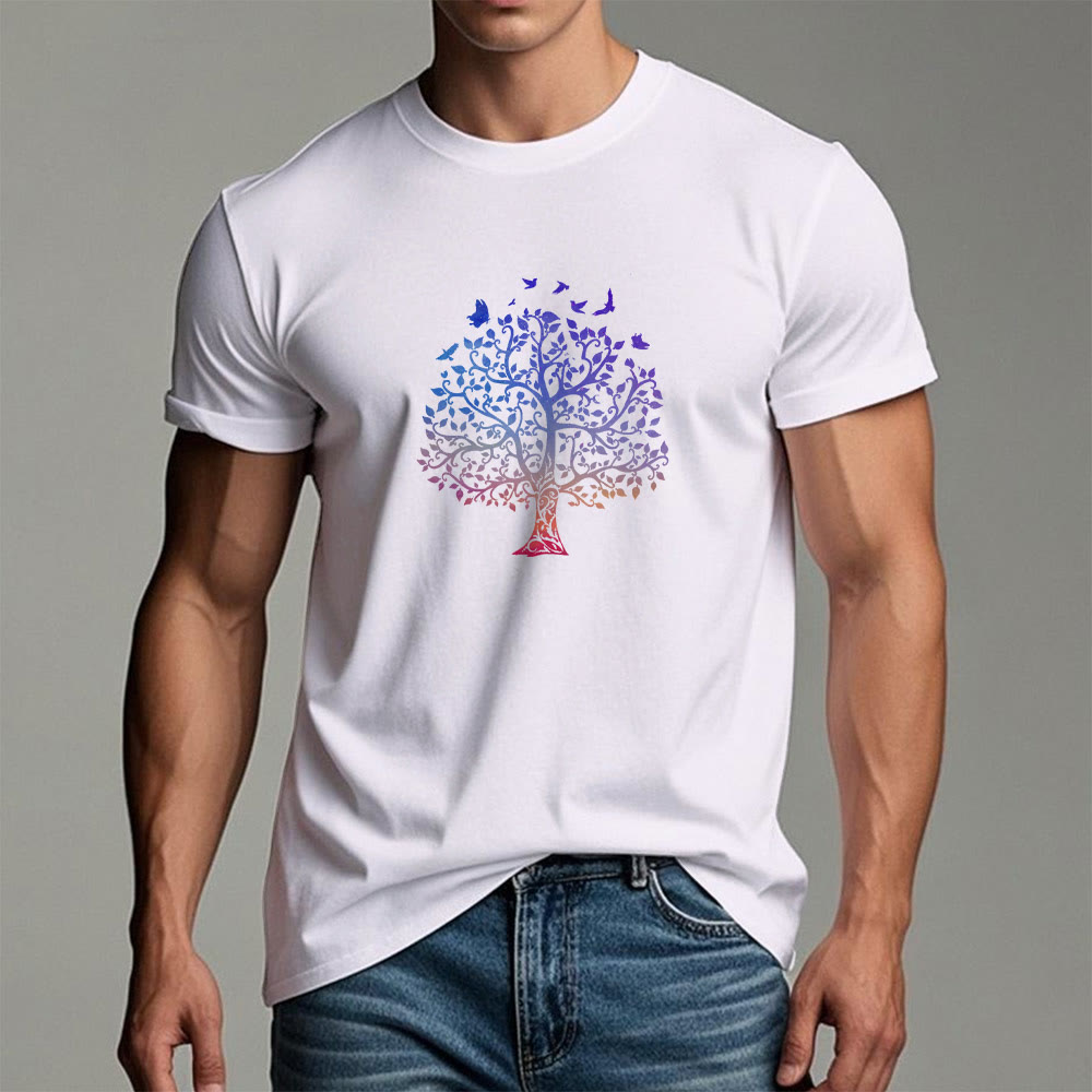 T-shirt imprimé « Arbre de vie » avec le logo Olivenorma