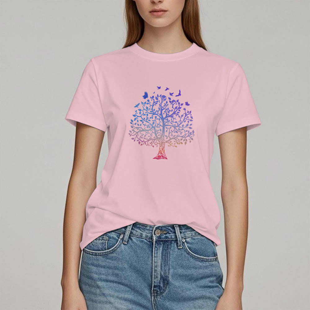 T-shirt imprimé « Arbre de vie » avec le logo Olivenorma