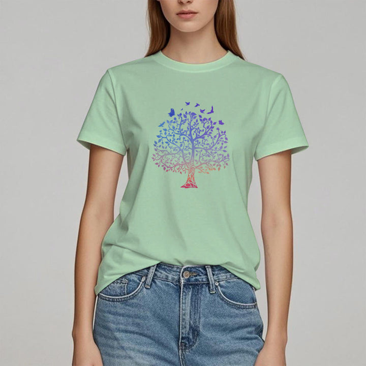 T-shirt imprimé « Arbre de vie » avec le logo Olivenorma