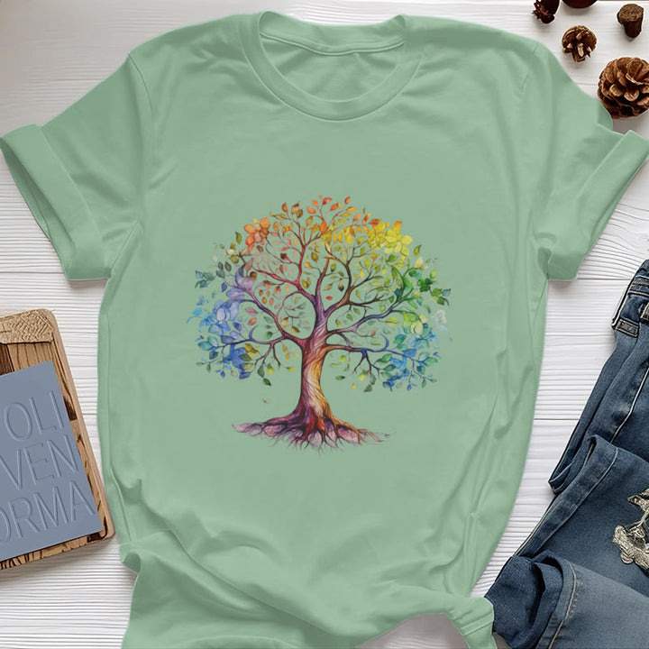 T-shirt Arbre de vie coloré Olivenorma Chakra