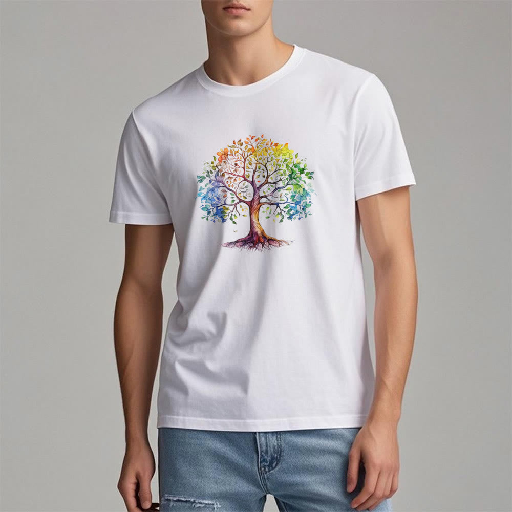 T-shirt Arbre de vie coloré Olivenorma Chakra