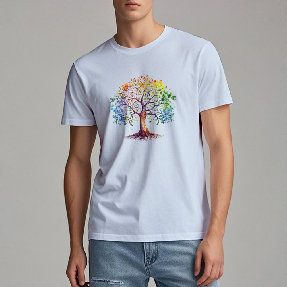 T-shirt Arbre de vie coloré Olivenorma Chakra