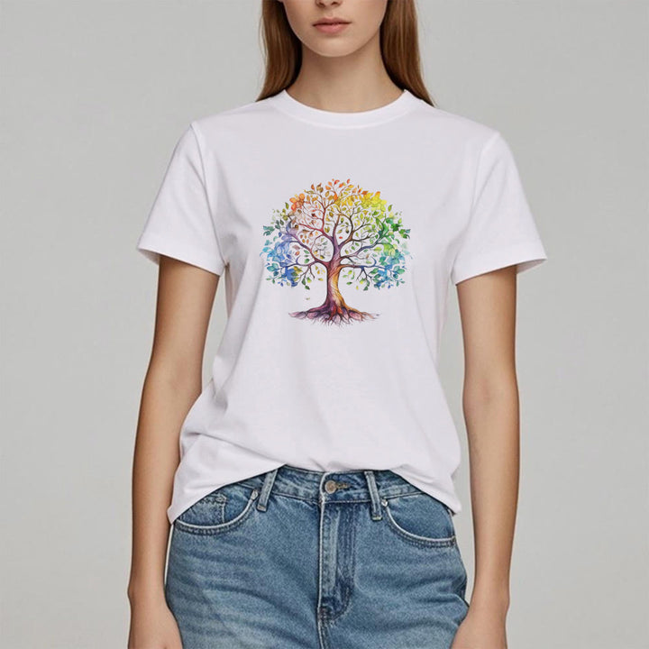 T-shirt Arbre de vie coloré Olivenorma Chakra