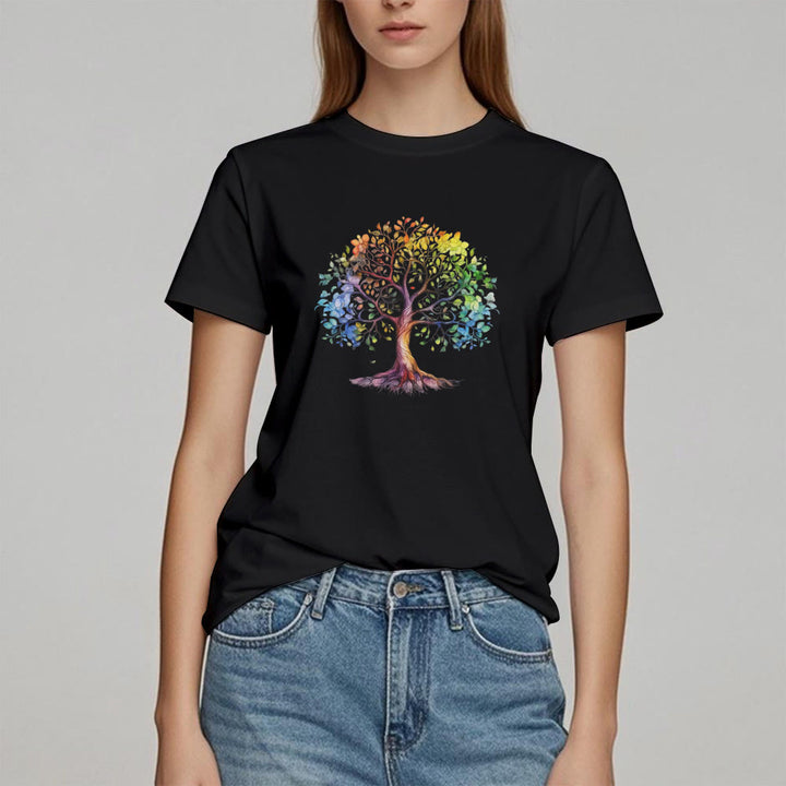 T-shirt Arbre de vie coloré Olivenorma Chakra