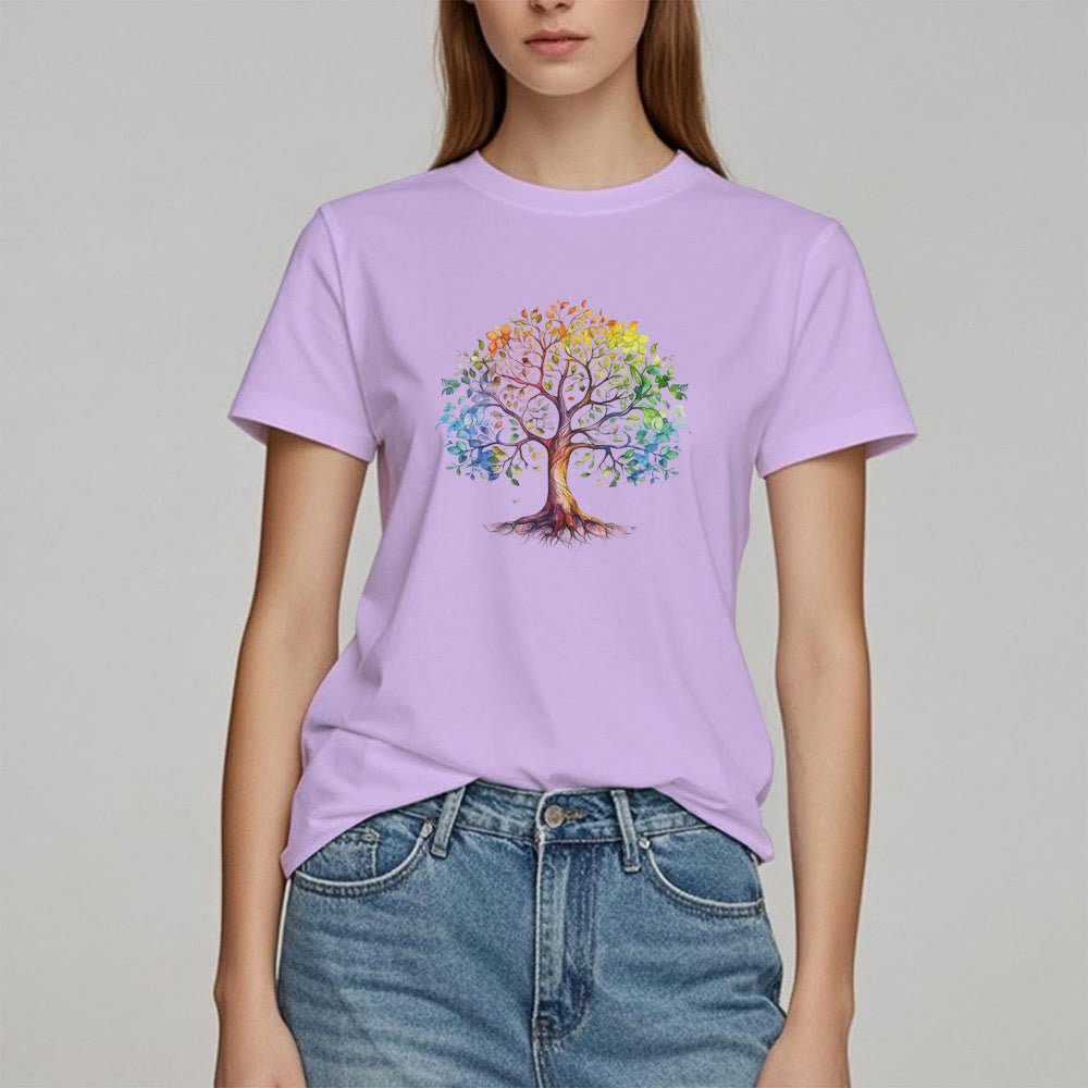 T-shirt Arbre de vie coloré Olivenorma Chakra