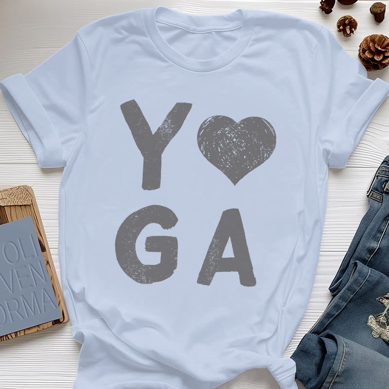 T-shirt imprimé cœur Yoga Olivenorma