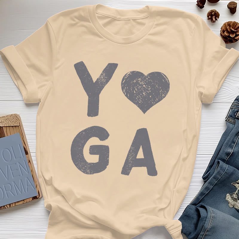 T-shirt imprimé cœur Yoga Olivenorma