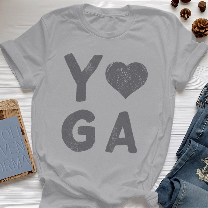 T-shirt imprimé cœur Yoga Olivenorma