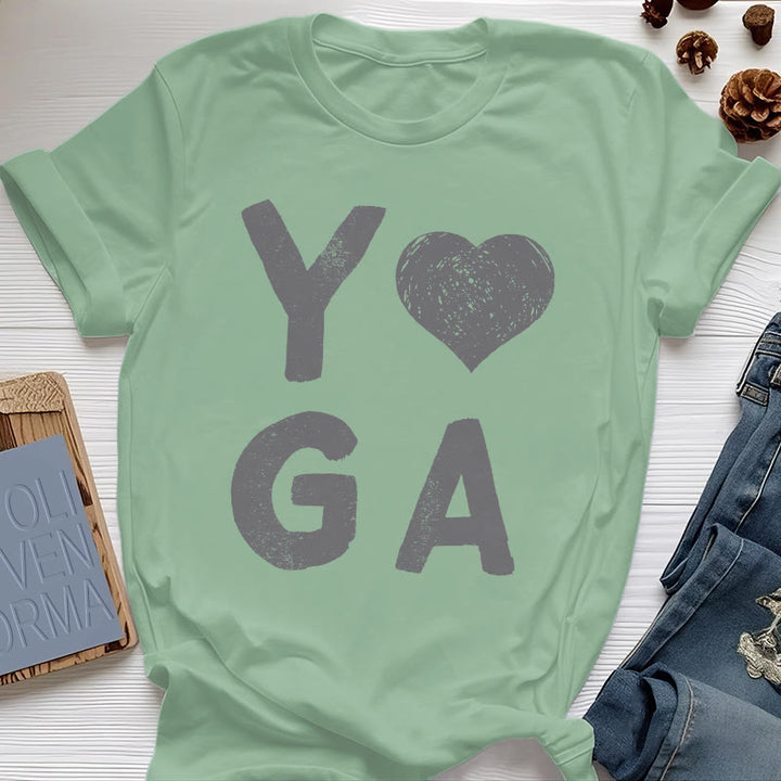 T-shirt imprimé cœur Yoga Olivenorma