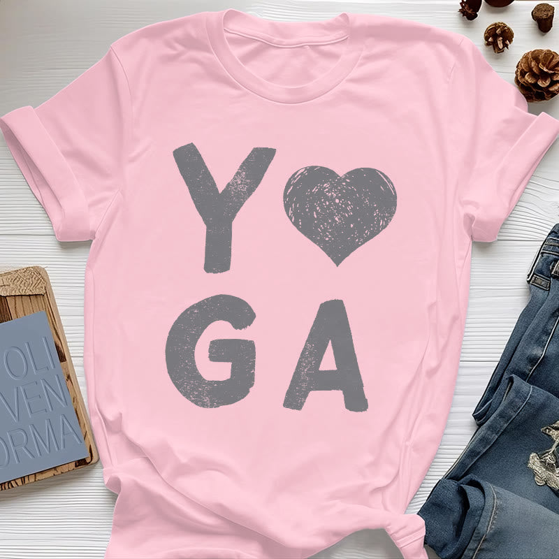 T-shirt imprimé cœur Yoga Olivenorma