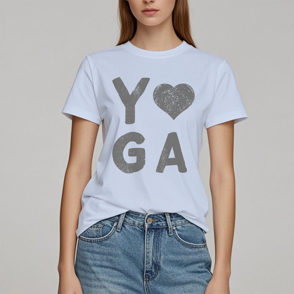 T-shirt imprimé cœur Yoga Olivenorma