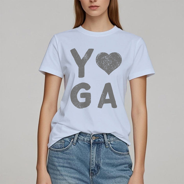 T-shirt imprimé cœur Yoga Olivenorma