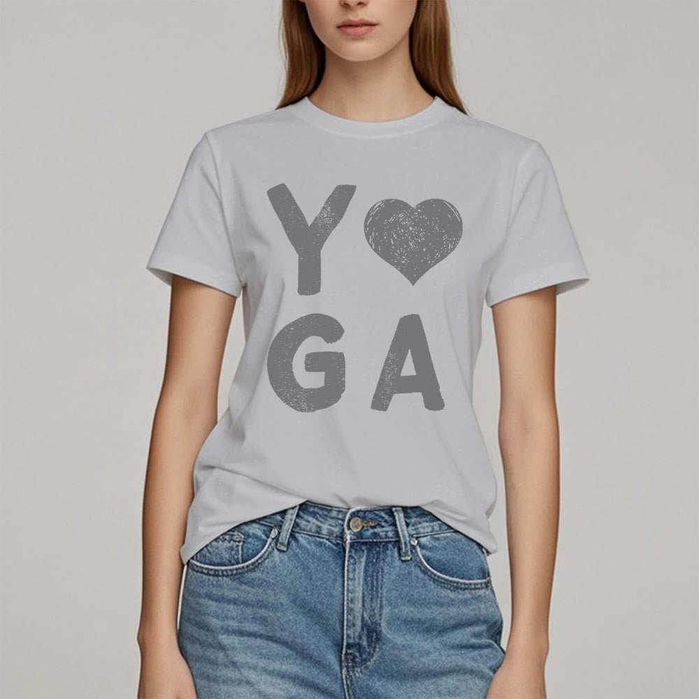 T-shirt imprimé cœur Yoga Olivenorma