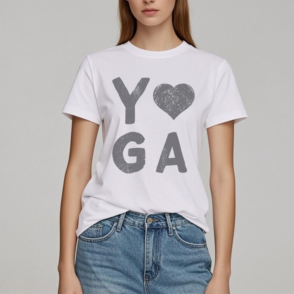 T-shirt imprimé cœur Yoga Olivenorma