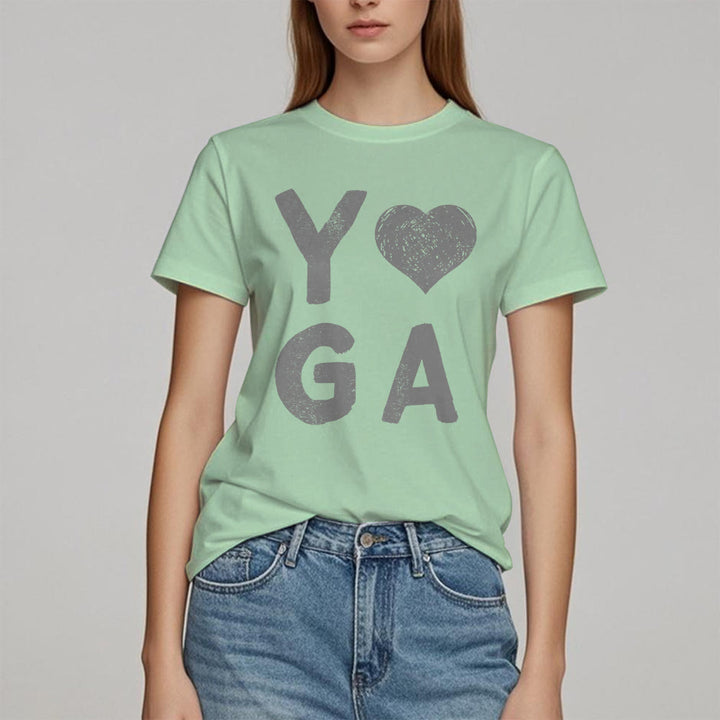 T-shirt imprimé cœur Yoga Olivenorma
