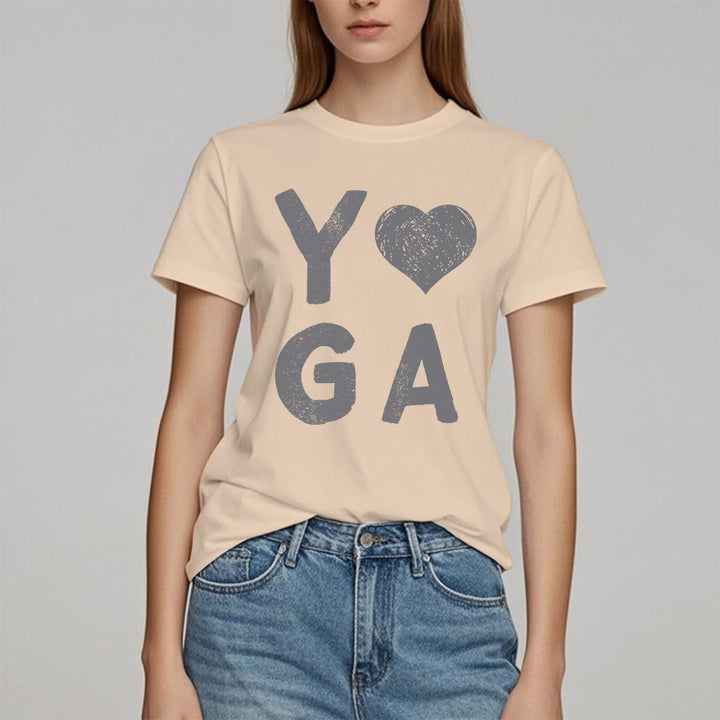 T-shirt imprimé cœur Yoga Olivenorma