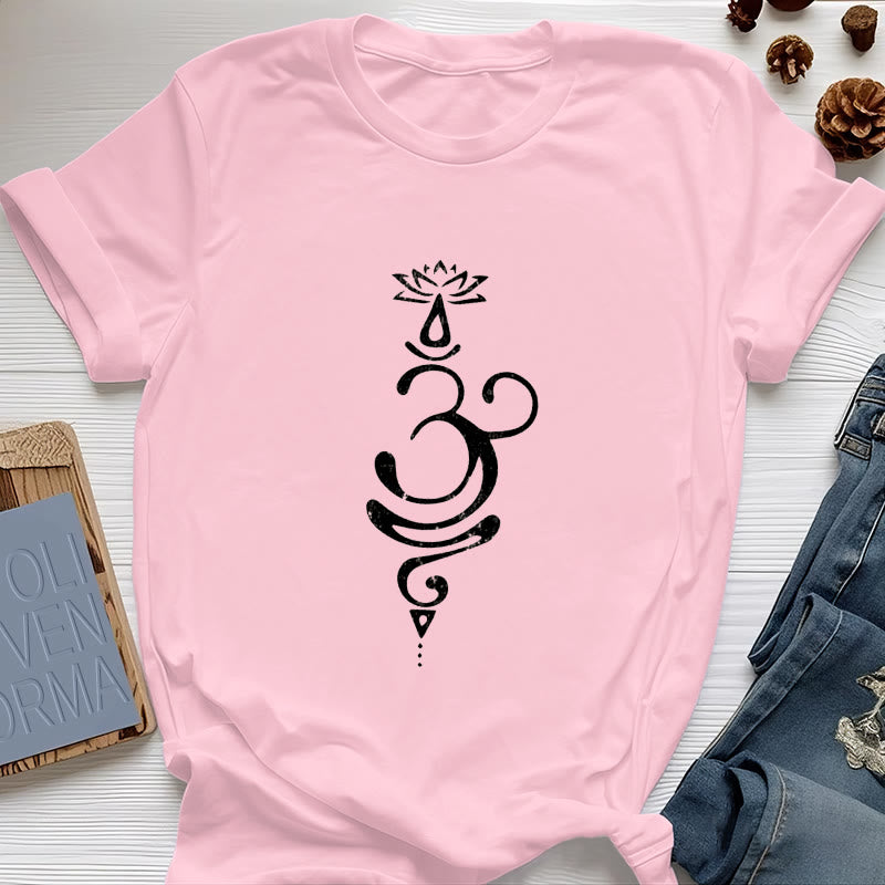 Olivenorma OM Lotus Chakra Symbole T-Shirt