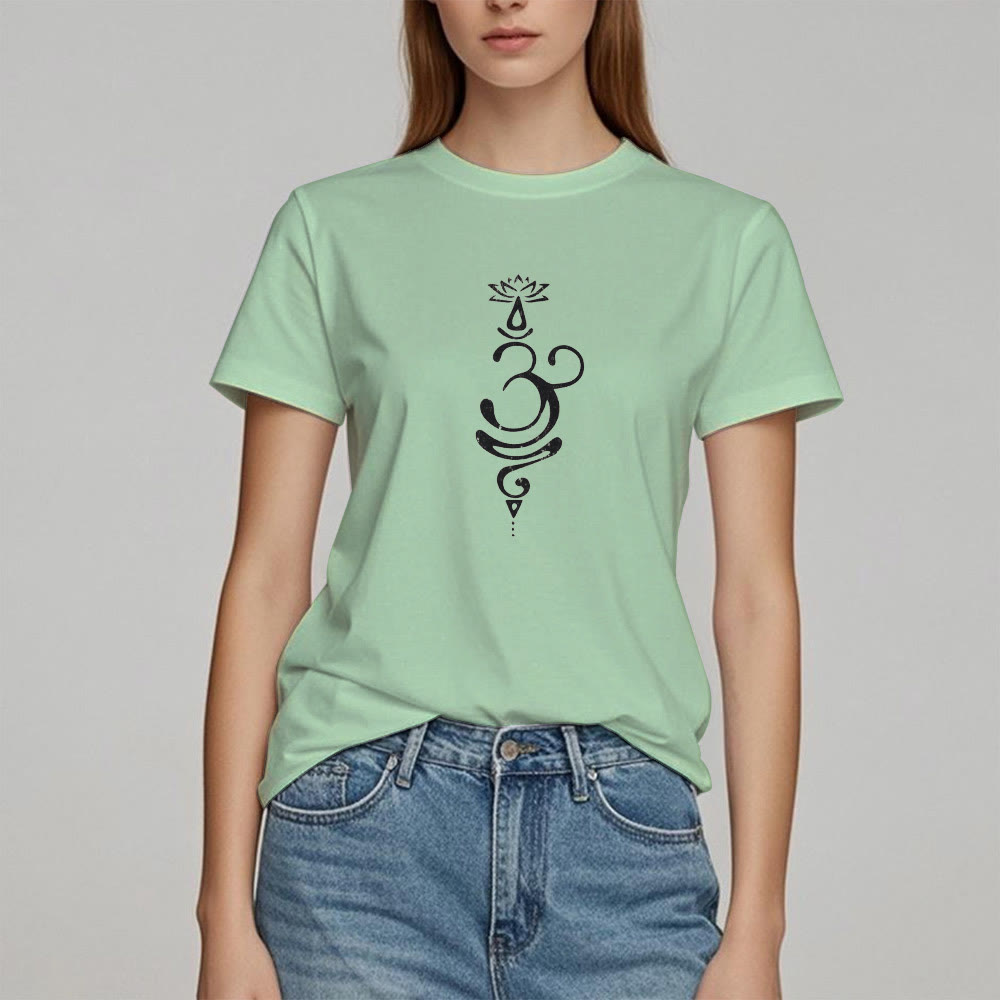 Olivenorma OM Lotus Chakra Symbole T-Shirt