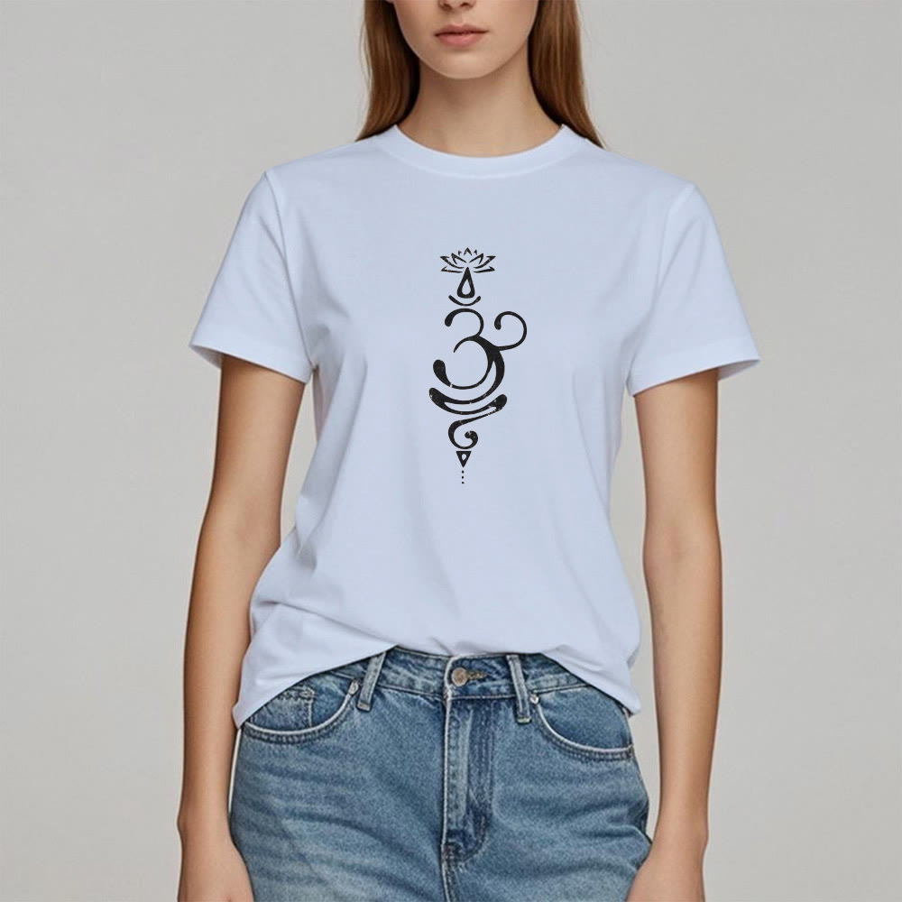 Olivenorma OM Lotus Chakra Symbole T-Shirt