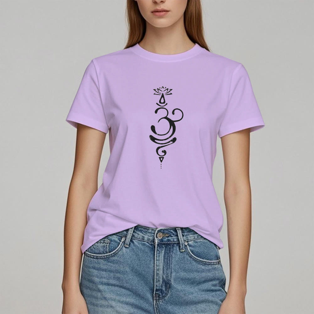 Olivenorma OM Lotus Chakra Symbole T-Shirt