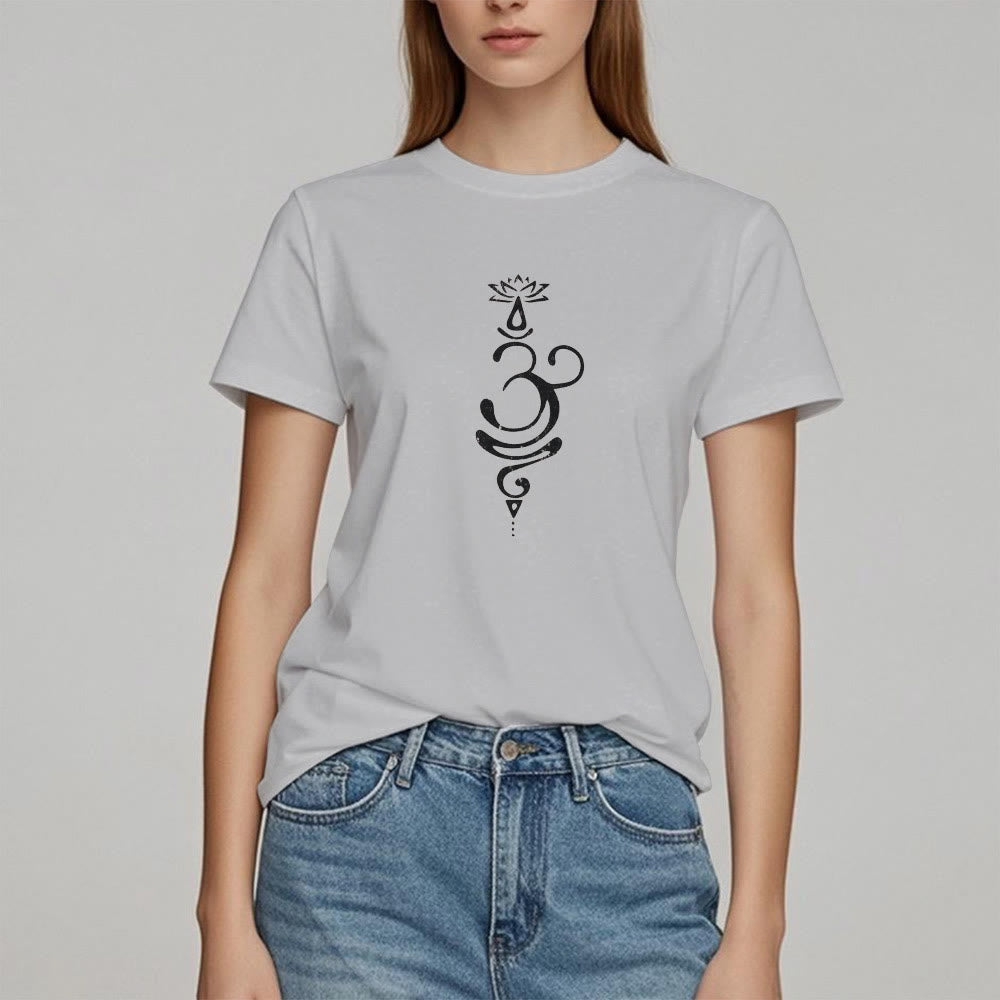 Olivenorma OM Lotus Chakra Symbole T-Shirt