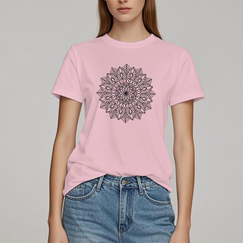 T-shirt Olivenorma Fleur Mandala Lotus