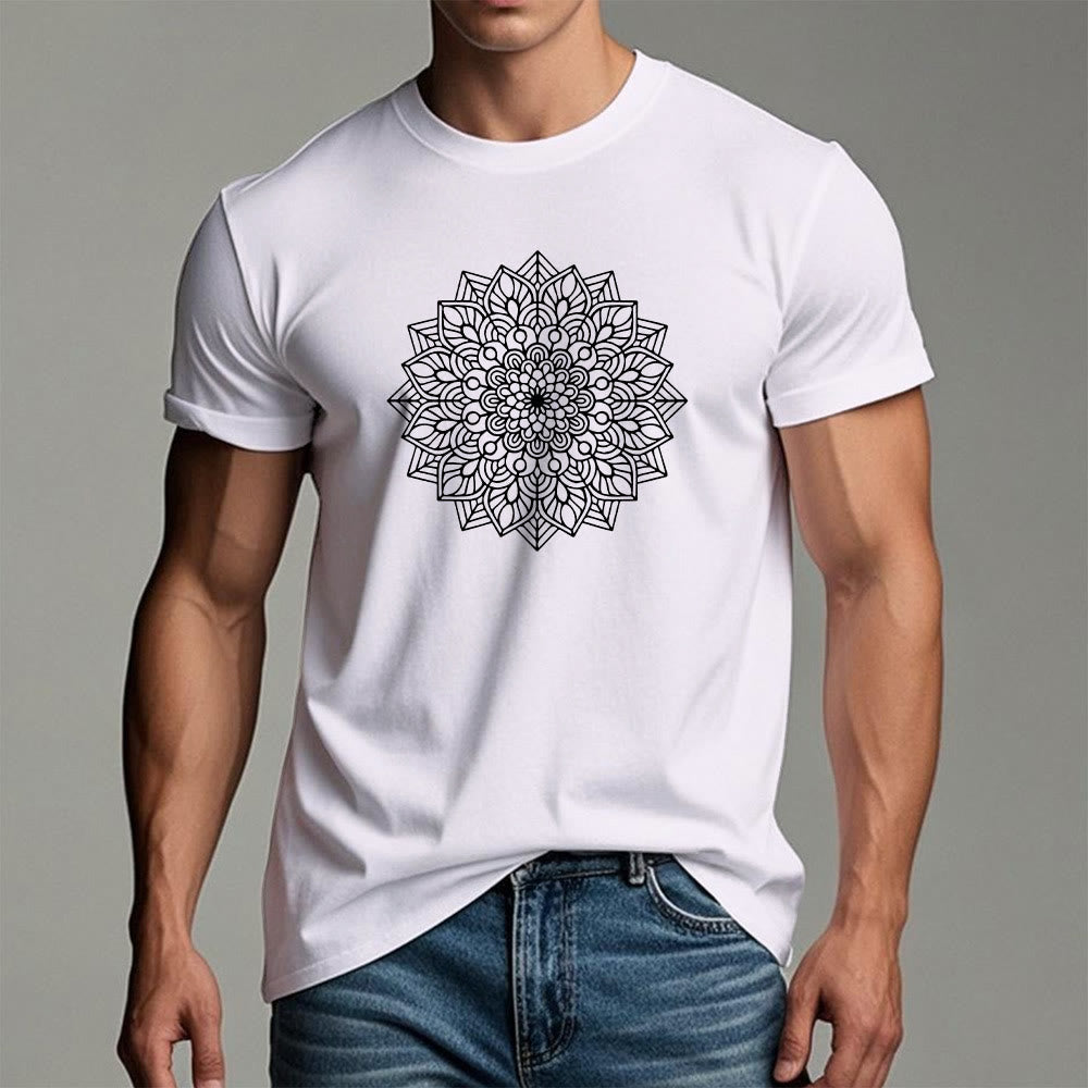T-shirt Olivenorma Fleur Mandala Lotus