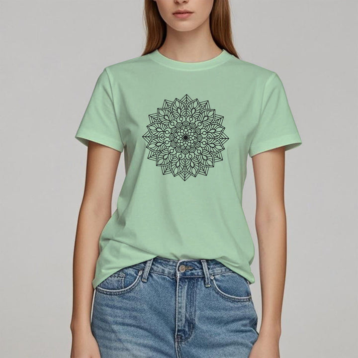 T-shirt Olivenorma Fleur Mandala Lotus