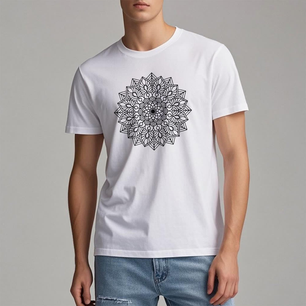 T-shirt Olivenorma Fleur Mandala Lotus