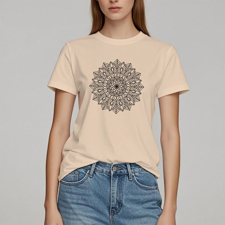 T-shirt Olivenorma Fleur Mandala Lotus