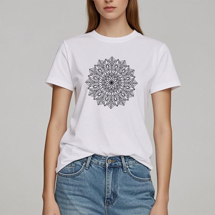 T-shirt Olivenorma Fleur Mandala Lotus