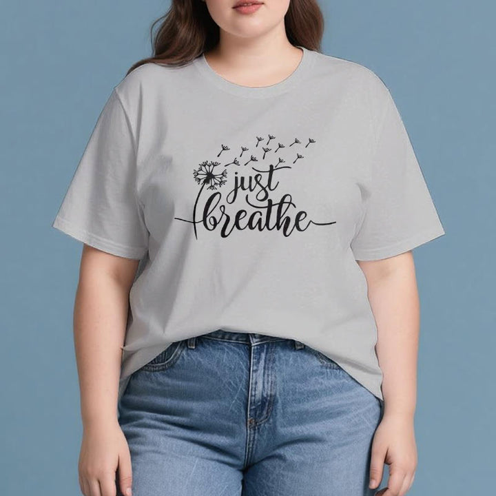 T-shirt Olivenorma Just Breathe Pissenlit