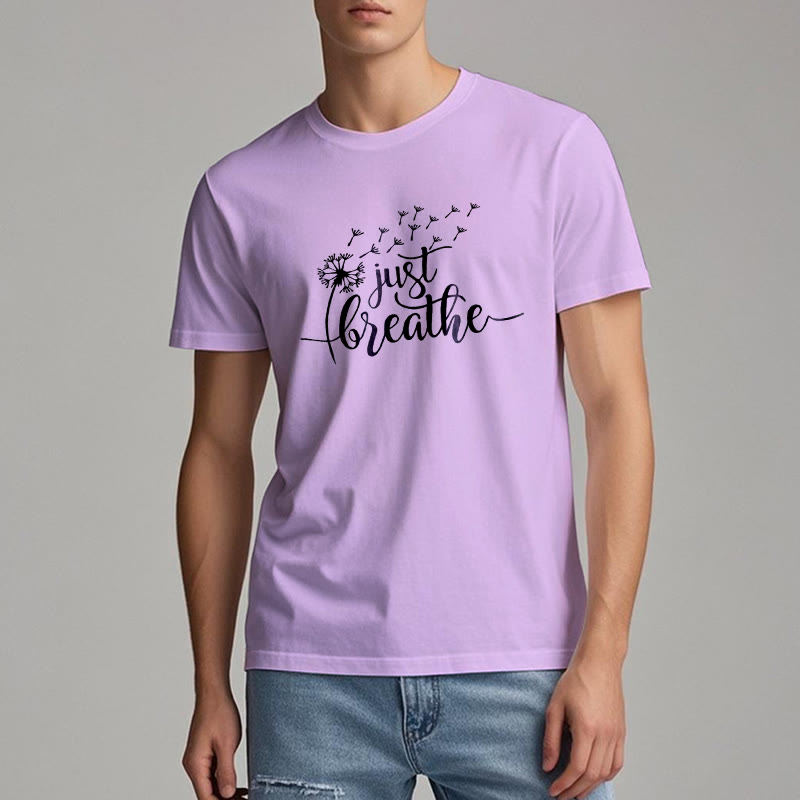 T-shirt Olivenorma Just Breathe Pissenlit