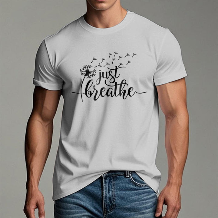 T-shirt Olivenorma Just Breathe Pissenlit