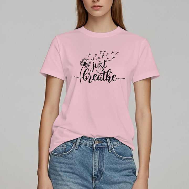 T-shirt Olivenorma Just Breathe Pissenlit