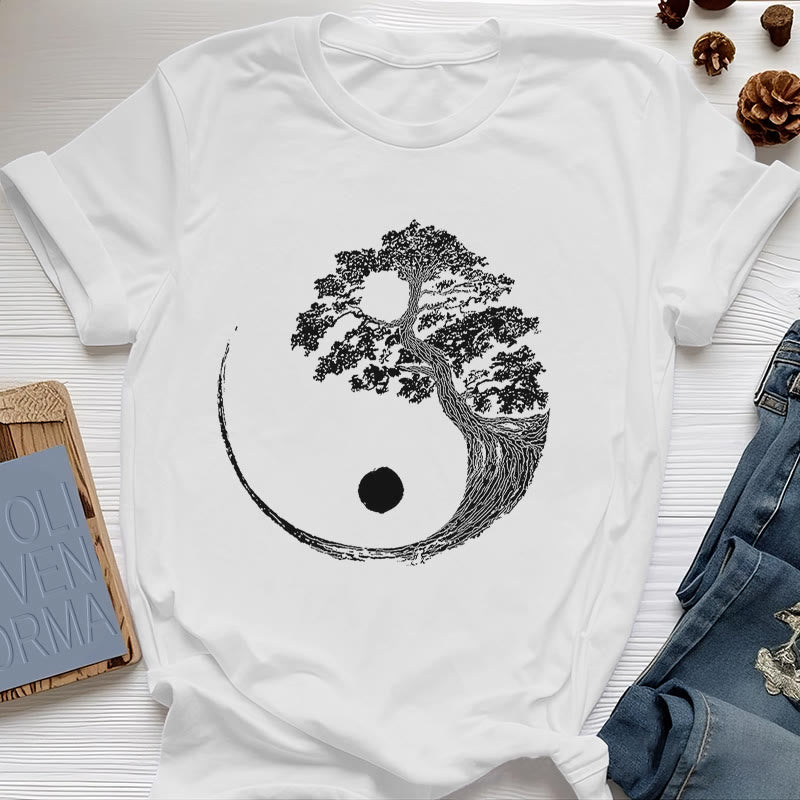 T-shirt Olivenorma Yin Yang Bonsaï