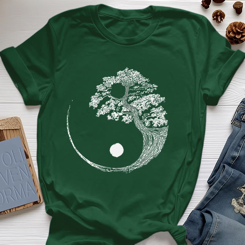 T-shirt Olivenorma Yin Yang Bonsaï