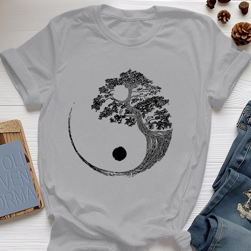 T-shirt Olivenorma Yin Yang Bonsaï